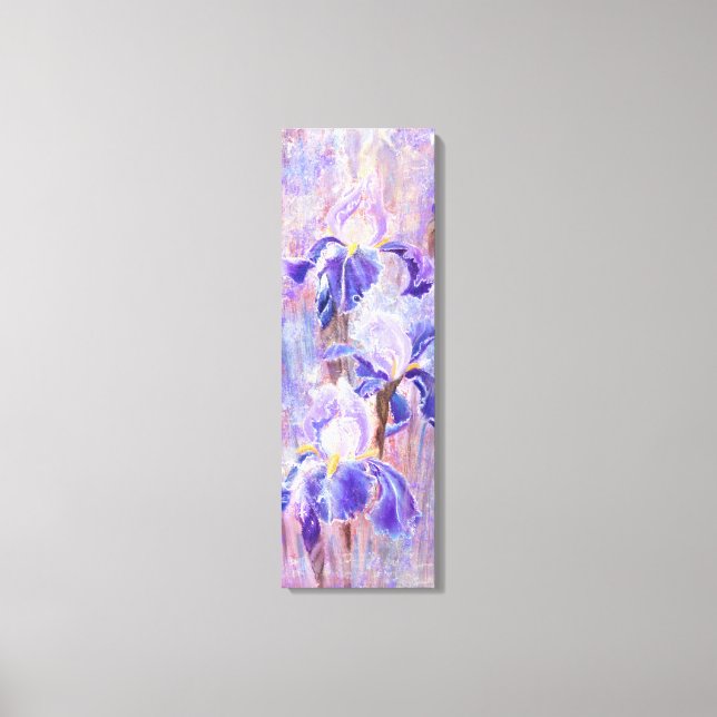 Lila Blå Iris Blommor Canvastryck - Målning (Framsida)
