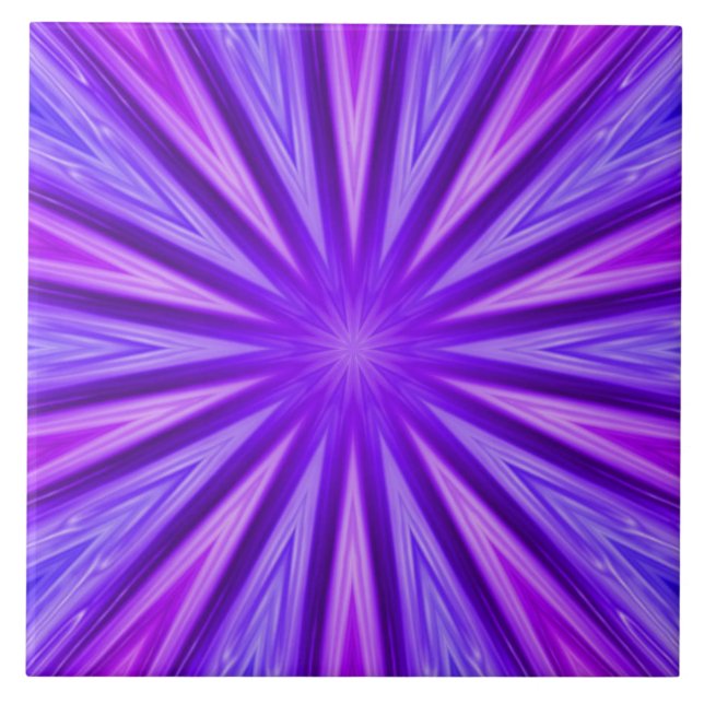 Lila/Blå Kaleidoskop keramiskt plattor Kakelplatta (Framsidan)