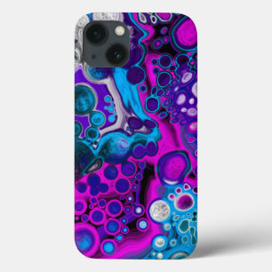 Lila, blå modern Abstrakt Fluid Art Marble Cell
