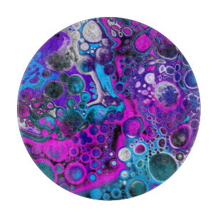 Lila, blå modern Abstrakt Fluid Art Marble Cell