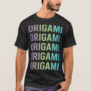 Lila Blå Origami T Shirt