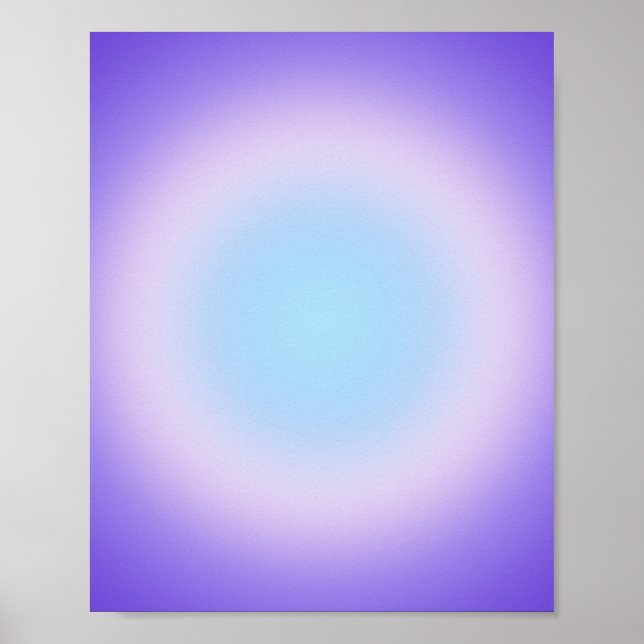 Lila Blå Rosa Aura Gradient Poster (Framsidan)