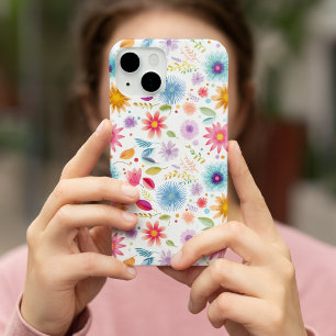 Lila Blå Rosa Boho Vildblomma