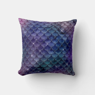 Lila & Blå Sjölövin glitter Kudde