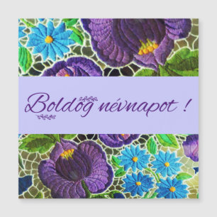 Lila - blå ungersk brodery - namn dag