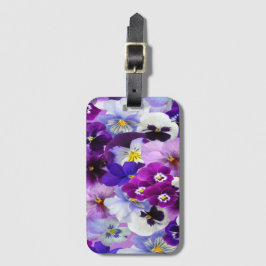 Lila Blå Vita Stilla Viol Blommor Bagagebricka