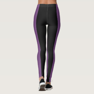 Lila Black Bold Rand Leggings