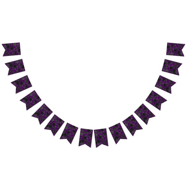 Lila Black Bröllop Gothic Ro Vimplar (Alla)