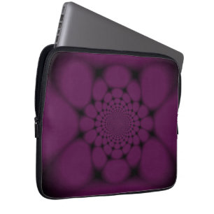 Lila Black Butterfly Petal Laptop Fodral