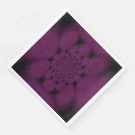 Lila Black Butterfly Petal Pappersservett