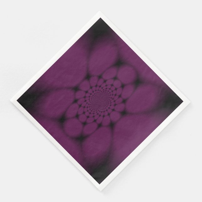 Lila Black Butterfly Petal Pappersservett (Hörn)