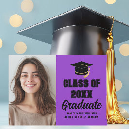 Lila Black Class of 2025 Photo Studenten Meddelande