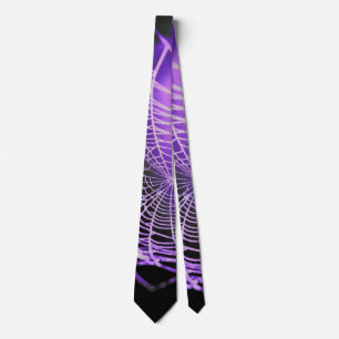 Lila Black Creepy Spooky Spindelnät Slips