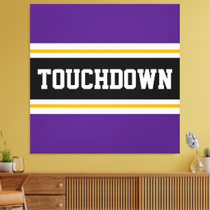 LILA Black Football Rand Canvastryck
