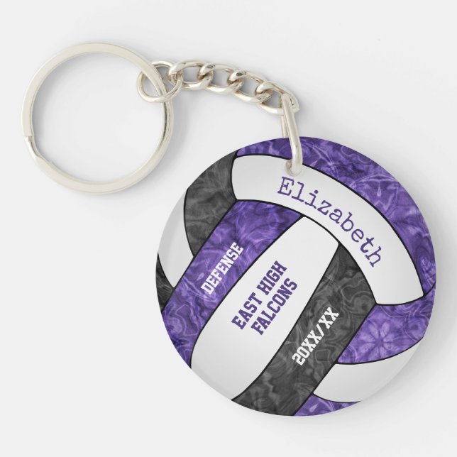 lila Black girly sport anpassningsbar volleyball (Framsidan)