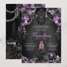 Lila Black Gothic Princess Halloween Quinceañera
