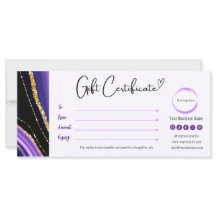 Lila Black Guld Gift Certificate