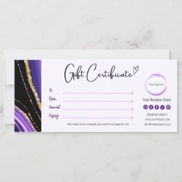 Lila Black Guld Gift Certificate