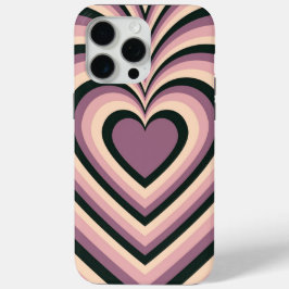 Lila Black Hypnotic Heart Kärlek Mönster