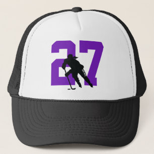 Lila Black i Anpassningsbarna Hockey Player Number Keps