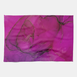 Lila bläck kökshandduk