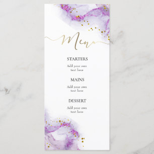 lila bläck Menu Meny