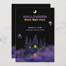 Lila Black Playfull Roligt Halloween 5 x 7 tum