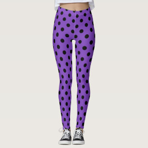 Lila Black Polka Dot Leggings
