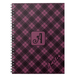 Lila Black Pput Customize Namn Anteckningsbok