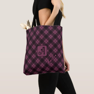 Lila Black Pput Customize Namn Tygkasse