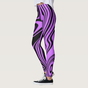 Lila Black Rand Leggings eller Välj Färg