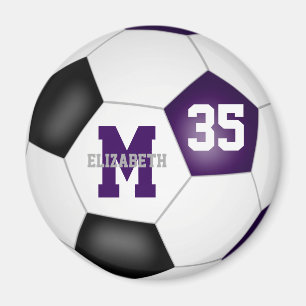 lila Black soccer Team färg Magnet