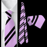 Lila Black Stripe Mönster Slips<br><div class="desc">Lila Black Stripe-halsen i Mönster.</div>