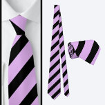 Lila Black Stripe Mönster Slips<br><div class="desc">Lila Black Stripe-halsen i Mönster.</div>