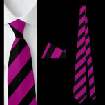Lila Black Stripe Mönster Slips<br><div class="desc">Lila Black Stripe-halsen i Mönster.</div>