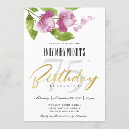 LILA BLÄCK TVÄTTAR VATTENFÄRGENS BLOMMIGT VARJE ÅL INBJUDNINGAR