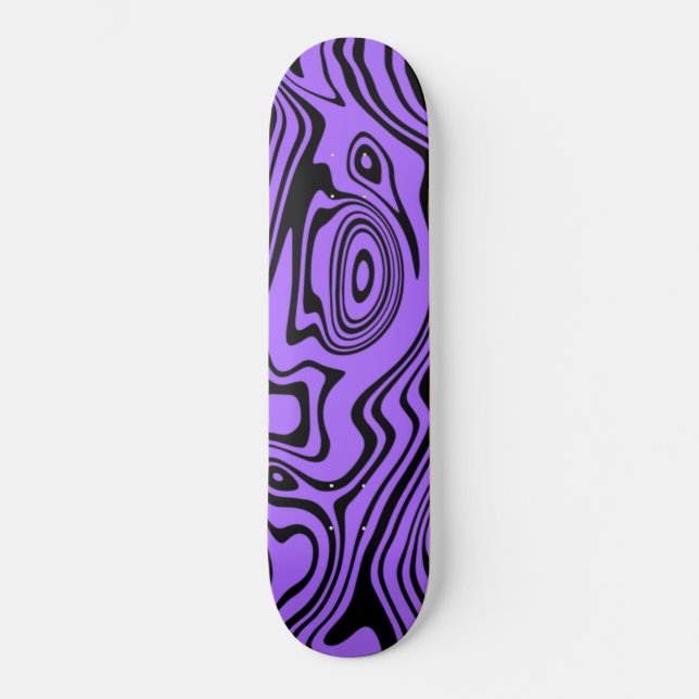 Lila Black Vågar Skateboard eller Välj Färg (Framsida)