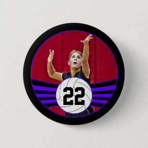 Lila & Black Volleyball Photo and Jersey Number Knapp