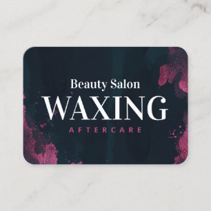Lila Black Waxing-efterbehandlingskort Visitkort