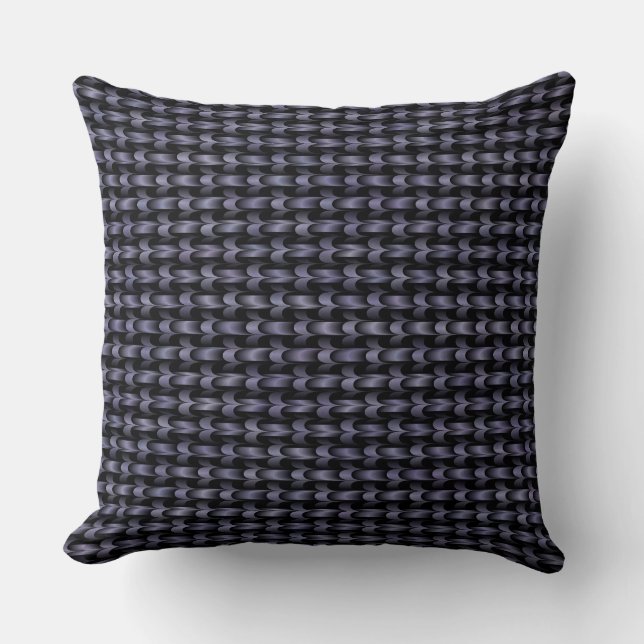 Lila Black Weave Mönster Kudde (Framsida)