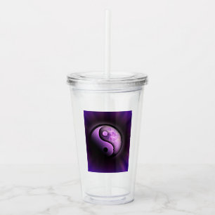 Lila & Black Yin-Yang Take Away Mugg