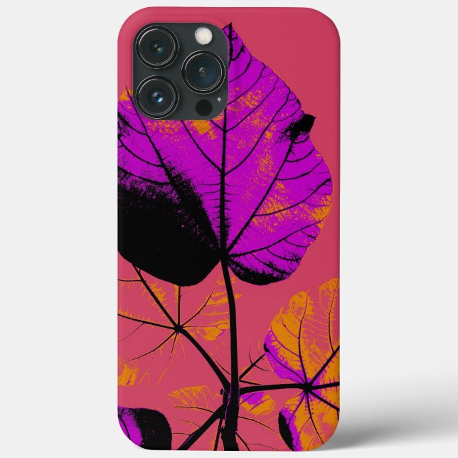 Lila Blad Abstrakt Konst Design (Baksida)