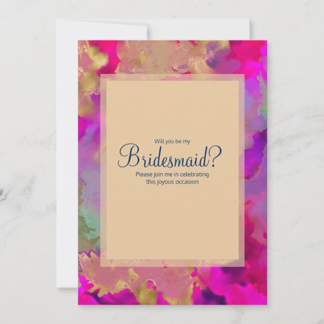 Lila, blått, lila marmor i inbjudningar (Framsida)