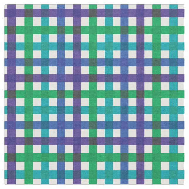 Lila, blått och Grönt Coola Regnbåge Play/ Tartan Tyg (Närbild)