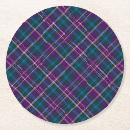 Lila, blått och Grönt Play Underlägg Papper Rund