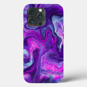 Lila, blått, Rosa Marble Art