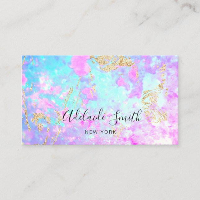 lila blått visitkort (Framsida)