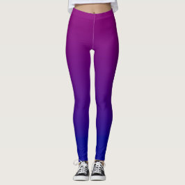 Lila- & blåttdamasker leggings