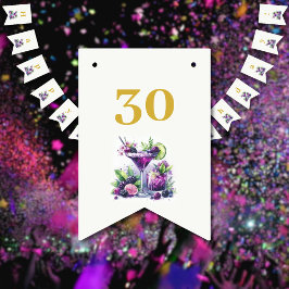 Lila: Blåviolett födelsedag Vimplar