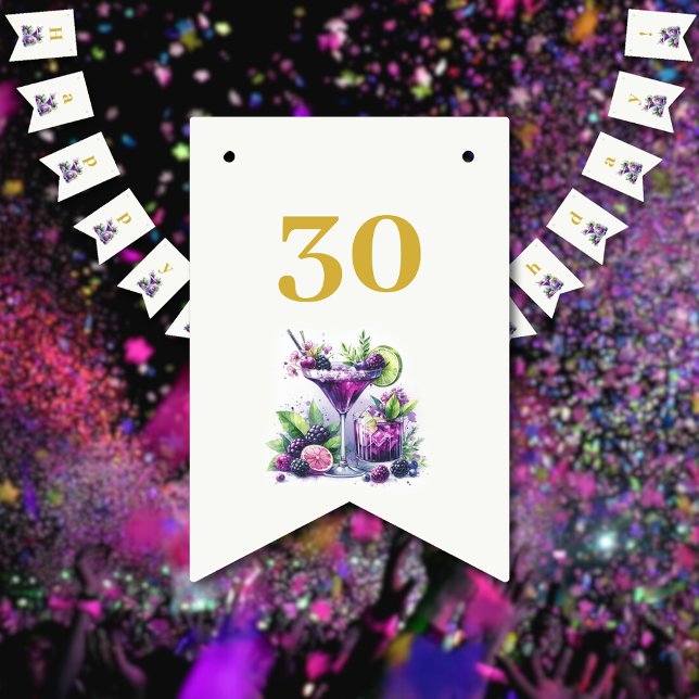 Lila: Blåviolett födelsedag Vimplar (Skapare uppladdad)